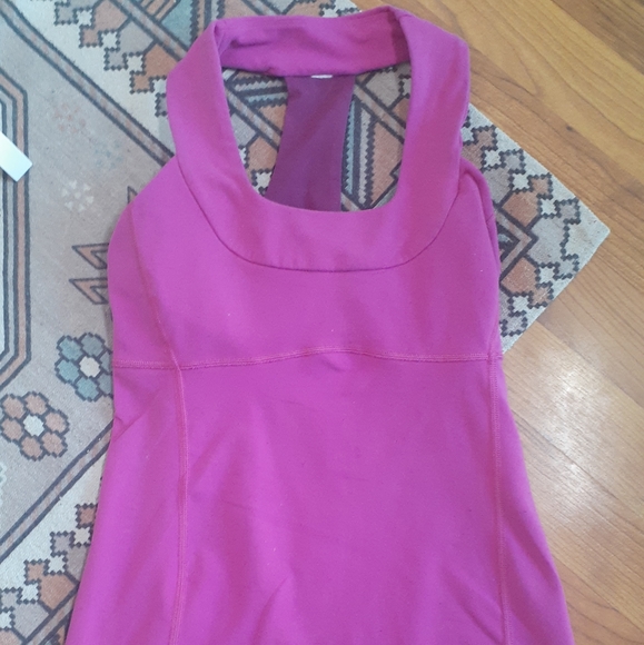 lululemon athletica Tops - Lululemon pink racerback small top shelf bra